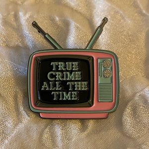 True crime all the time tv lapel pin